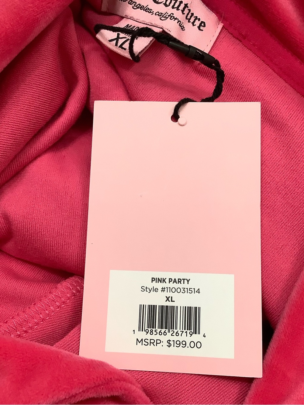 Juicy Couture Bright Pink Velour Sweatpants & Sweatshirt Lounge Set - Picture 13 of 13